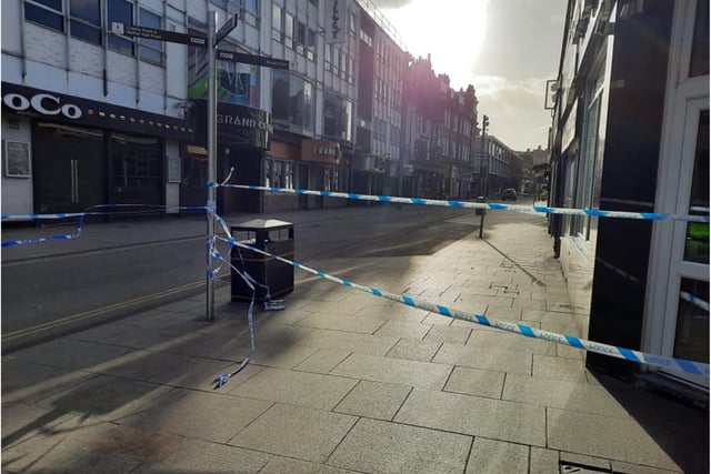 Doncaster's streets are deserted following a double murder.