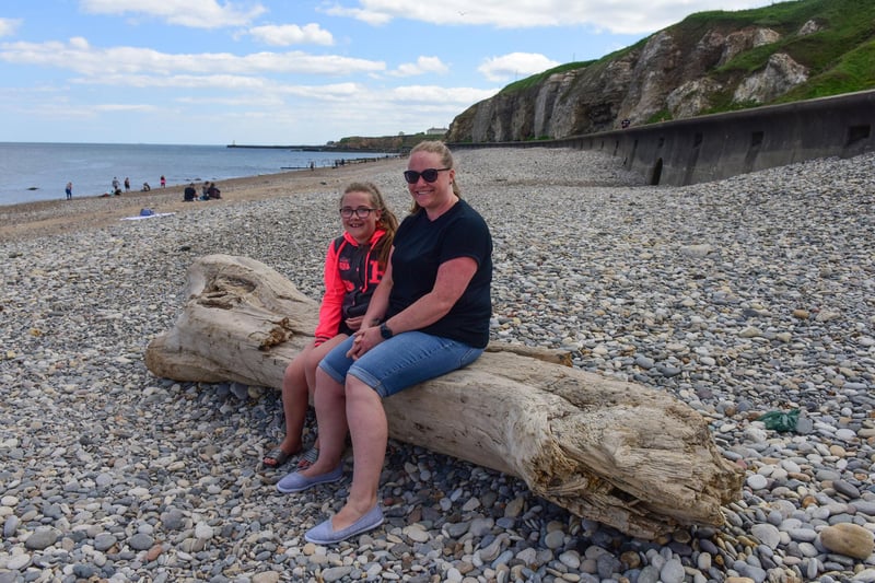 Enjoying the summer sun at Seaham on Saturday were also Danielle Blackburn and daughter Esme (10) of Bowburn.