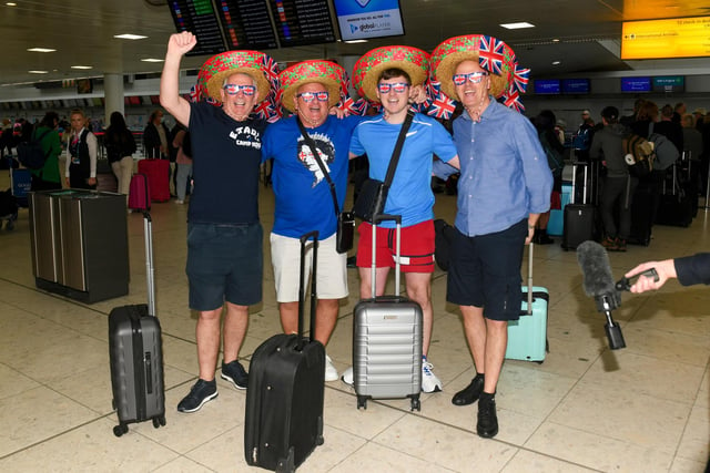 Fans are leaving from all over Scotland to be part of the massive Rangers support in Spain - and there were plenty of sombreros amongst the Rangers support