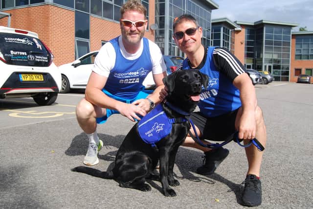 Tony Dent and Paul Gosney are raising funds for Sheffield-based Support Dogs charity.