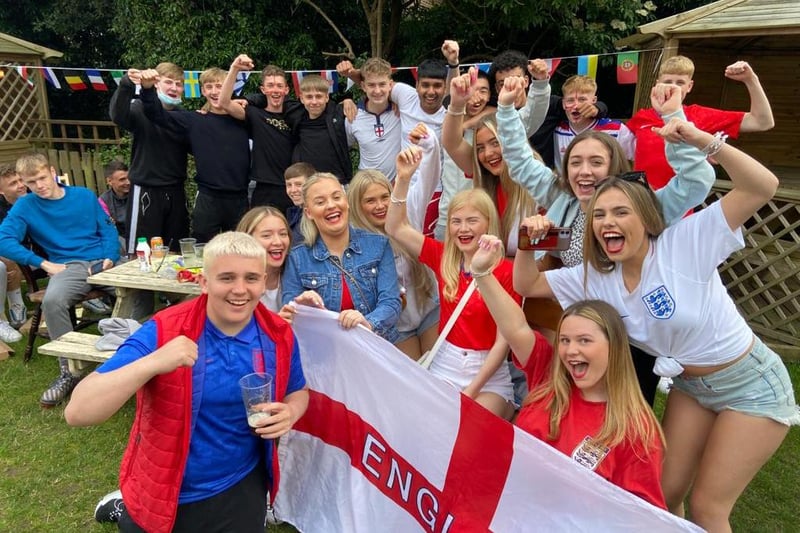 Young supporters gathered at the Raby Arms.