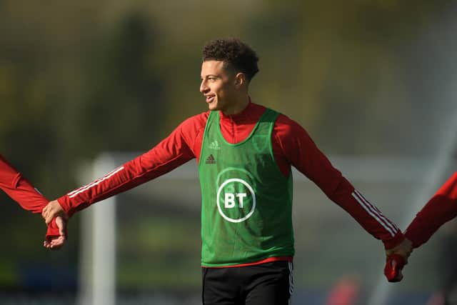 Ethan Ampadu during Wales training at the Vale of Glamorgan resort this week: Harry Trump/Getty Images