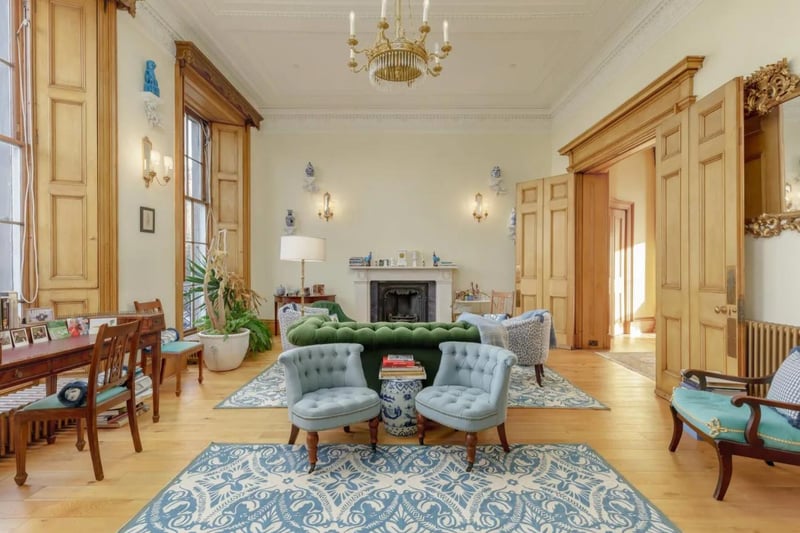 This impressive seven bedroom terraced house in Edinburgh offers a private garden, four reception rooms and five bathrooms and is on the market for offers over £2,750,000.