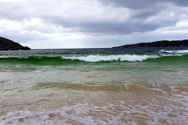 This picture of a wave on Achmelvich Beach, in the north-west of Scotland, was taken by Graham Brewer.