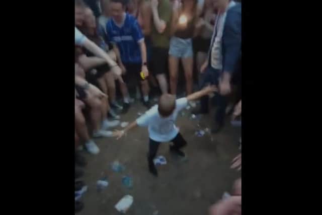 Little Spencer Kubon went into the Tramlines festival in Sheffield a fan – and came out a star after his dancing went viral online. PIcture: @mattcooper85