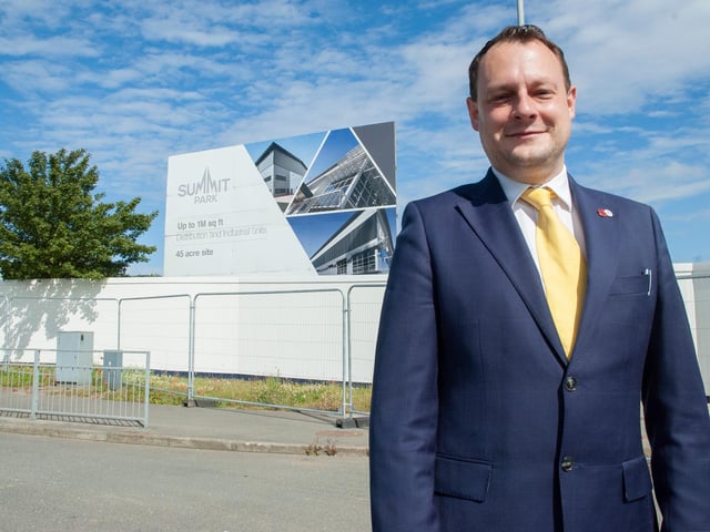 In August, it was confirmed Amazon was to open a 175,000 sq feet fulfilment centre in Sutton, creating more than 1,000 jobs. Coun Jason Zadrozny, Ashfield District Council leader, is seen at the site.