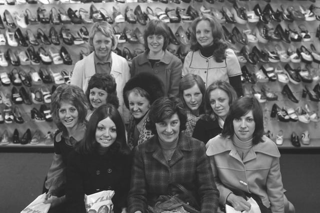 The wives of the Sunderland team are pictured in Stylo in the run-up to the 1973 final. Was it your favourite shop for shoes in the 70s?