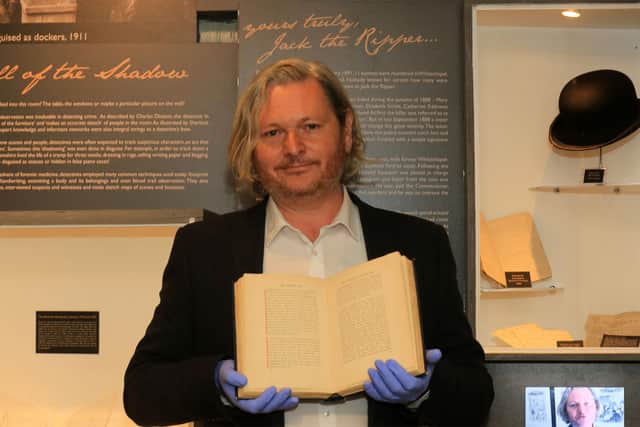 The private collection of Metropolitan Police Chief Inspector Donald Sutherland Swanson has been entrusted to the National Emergency Services Museum (NESM) in Sheffield by the former detective's family. Pictured is Adam Wood. Picture: Chris Etchells