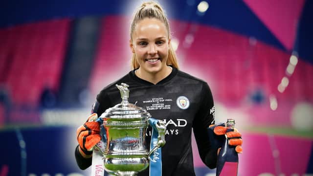 Sheffielder, Ellie Roebuck, has already achieved so much since leaving Sheffield United's Centre of Excellence. (Photo by Matt McNulty - Manchester City/Manchester City FC via Getty Images)