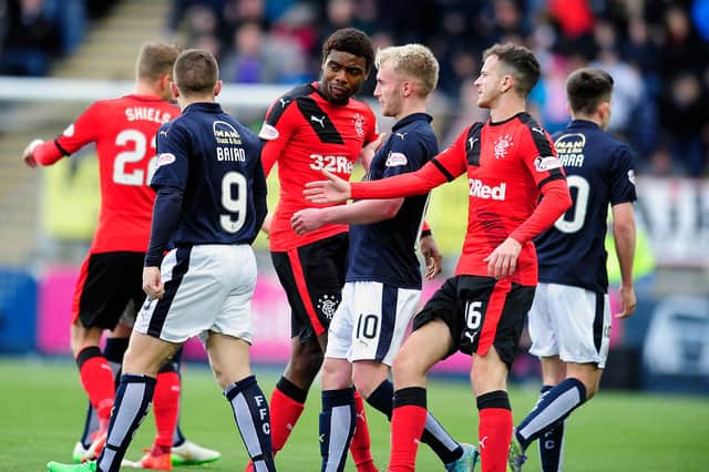 Falkirk beat Rangers 2-1 at the Falkirk Stadium in a 2015 Championship encounter
