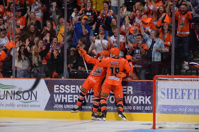 Celebration time at Sheffield Arena as Sheffield Steelers return to action against Nottingham Panthers