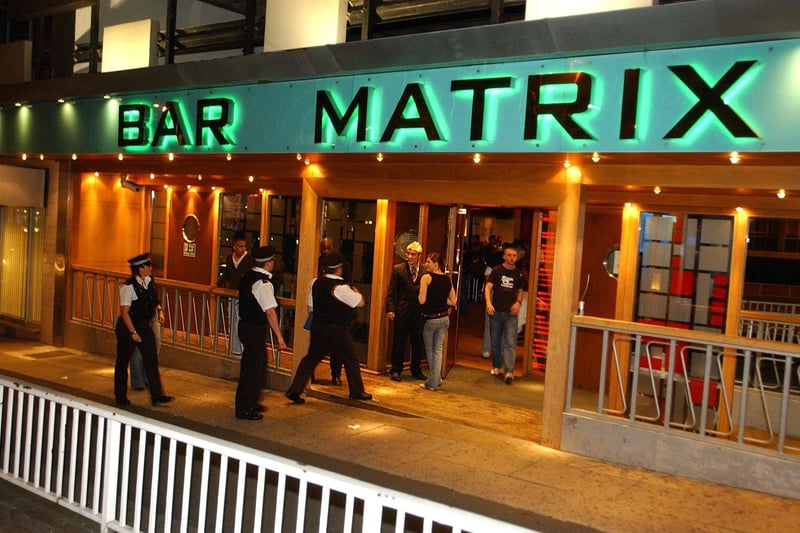 Bar Matrix pictured in September 2004, when police were checking out city centre nightspots for under-age drinkers