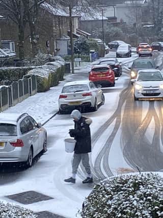 Johnny Sullivan- King clearing and gritting the road in Woodseats.