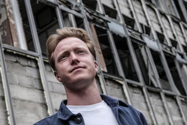 Sheffield musician Brad Walls on location at the former Stanley Tools factory