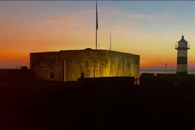 This silhouette view of King Henry VIII's Southsea Castle is unmistakable to those who live nearby. This is where King Henry watched the Mary Rose sink.