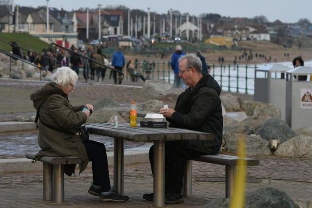 You can't go to the seaside without having some fish and chips.
