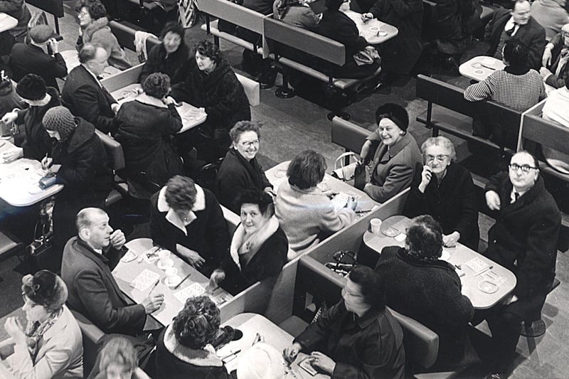 The opening session of the Top Rank Bingo club, Chesterfield in 1968