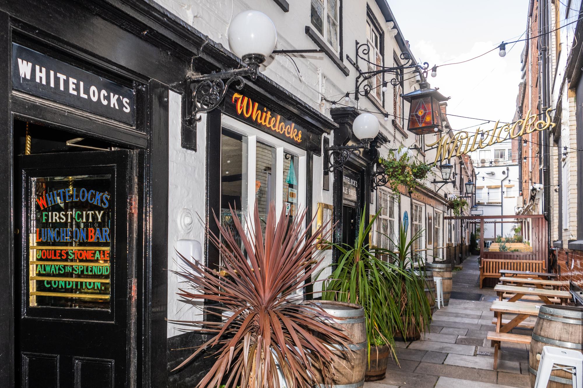 The oldest city centre pub Whitelocks is one of Leeds' must visit spots. It was first founded in 1715 as The Turk's Head before being taken over by the Whitelock family in the 1880s. Inside it's packed with character and outdoor area is the perfect place for a pint in the sun. 