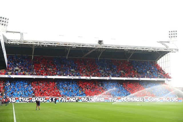Selhurst Park has been Crystal Palace's home ground since 1924, and has become synonymous for one of the best atmospheres in the Premier League particularly in the Holmesdale Road Stand. Palace have been in the Premier League since their promotion in 2013 and have the 15th most instagrammed stadium  (Photo by Julian Finney/Getty Images)