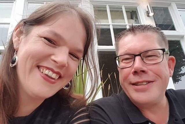 Jill Barnes Hardy: My brother, Sunderland born but moved to Dorset, pictured with his lovely wife. He's a porter and she's a nurse practitioner both working in Dorchester County Hospital.