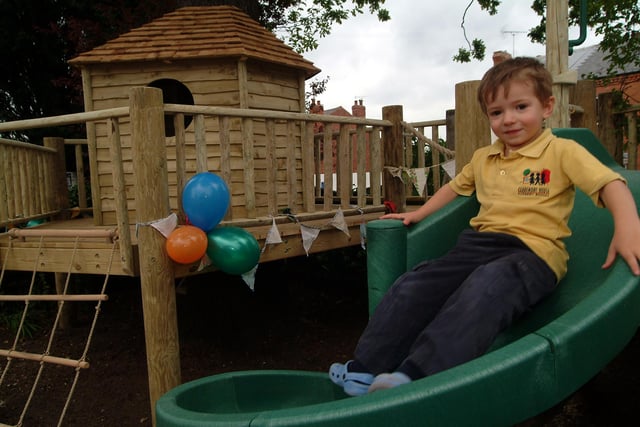 Claremont House Nursery, Carlton Road, Worksop in 2009 where Tristram O'Neill, four, had fun on the slide