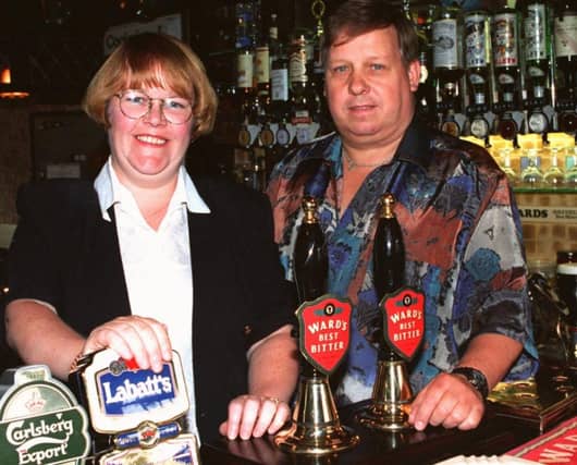 Derek and Lyn Kempton of Ye Old Harrow pictured in 1996