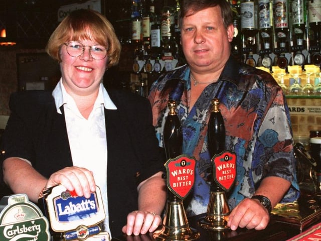 Derek and Lyn Kempton of Ye Old Harrow pictured in 1996