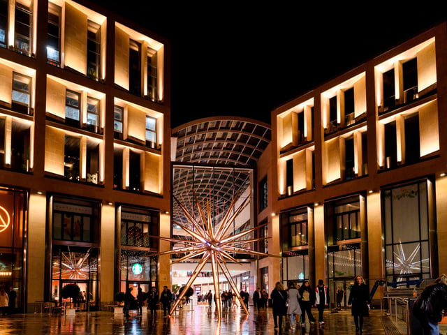 The St James Quarter, which opened earlier this year, unveiled their Christmas decorations in November. The retail galleria has been decorated, inside and out, with an enchanting array of festive stars.