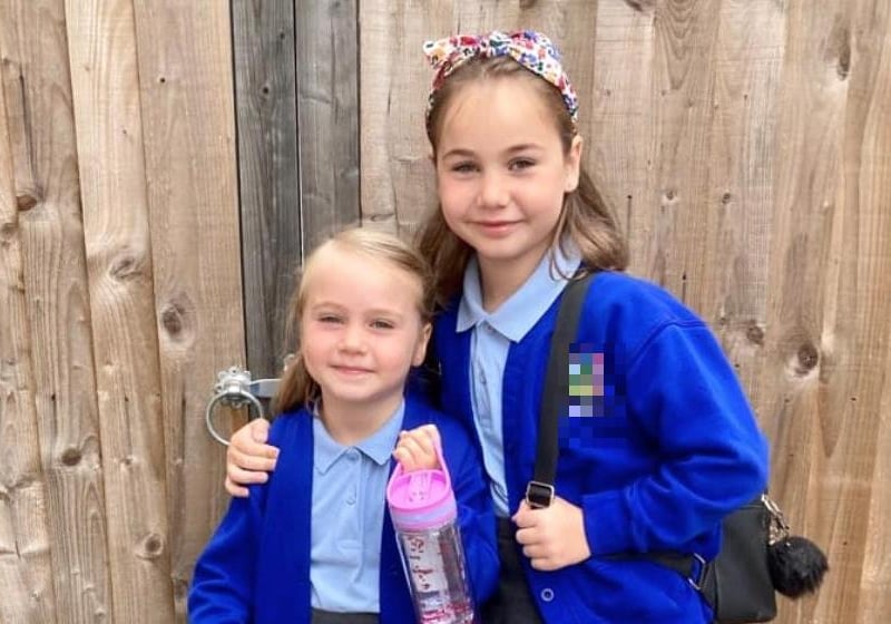 Parents from across the Portsmouth area shared photos as their children returned to school after the summer holiday on Thursday, September 2, 2021. Pictured is Lottie, aged five, and Chloe, aged eight.