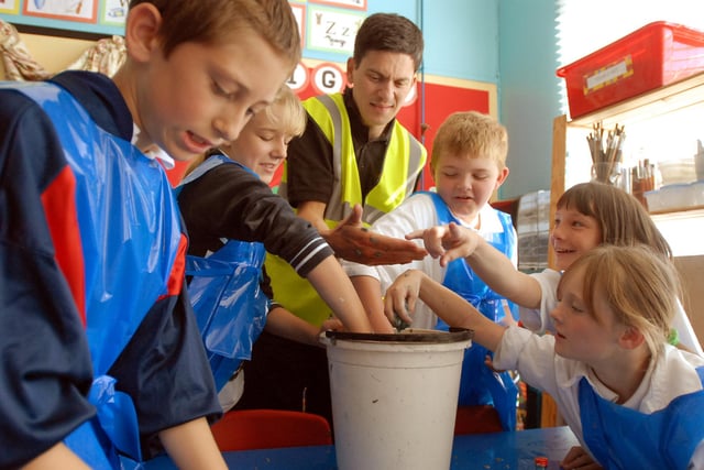 A reminder from 2006 where David Miliband joined Harton Junior School pupils to make recycled paper. Does this bring back memories?