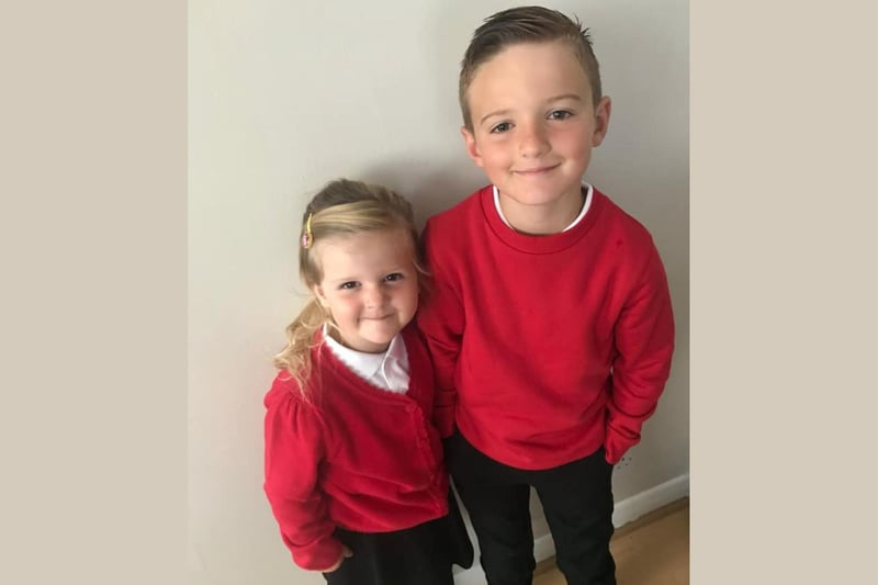 Maisie starting Reception and Harry starting Year 4.
