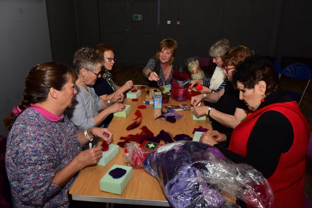 A felted brooch workshop at the Hartlepool Folk Festival at the National Museum of the Royal Navy, on Saturday.