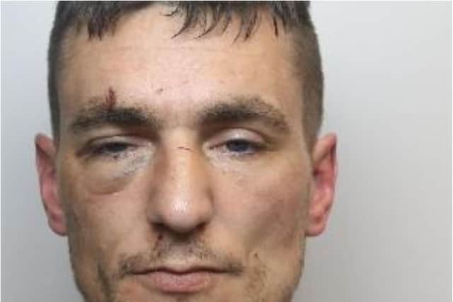 Jon Wood was handed a 16-month sentence for possession of the imitation firearm and six months to run concurrently for possession of an offensive weapon. 
He was also handed a five-year restraining order.