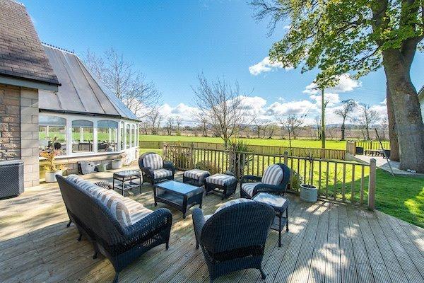 Decked patio area.