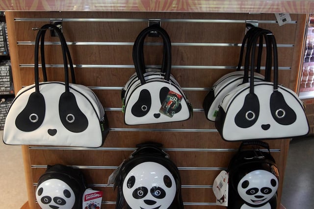 Why not take a little panda home with you?  Panda merchandise on sale at Edinburgh Zoo where giant pandas Tian Tian and Yang Guang will live, on December 2, 2011 in Edinburgh, Scotland.