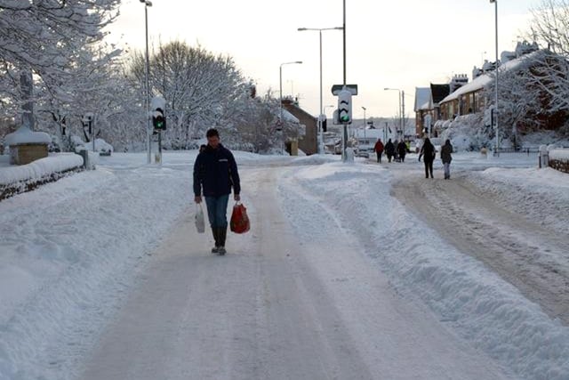 A60 Worksop to Doncaster Road was snowed over on Decemebr 1, 2010