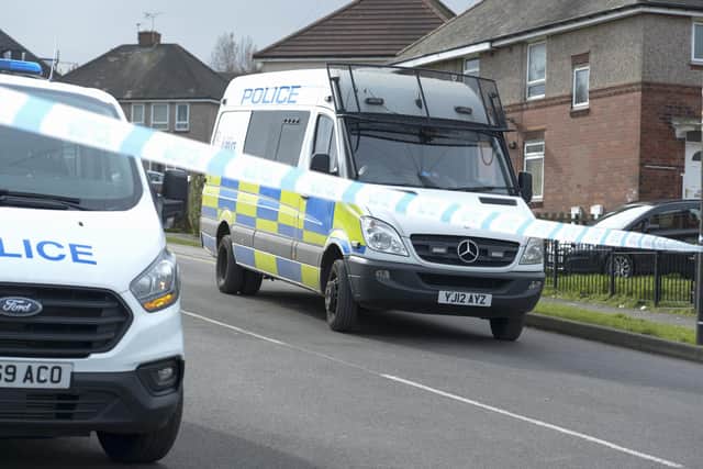 Police activity in Woodthorpe, Sheffield, where a man was stabbed to death earlier this year.