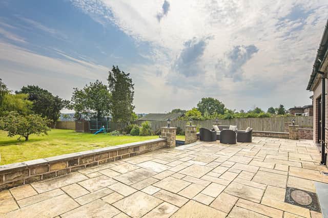 This spacious family home in Grenoside comes complete with this wonderful terrace and extensive gardens