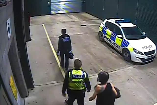 Carmen was taken to the police station in Sheffield. Photo: Channel 4