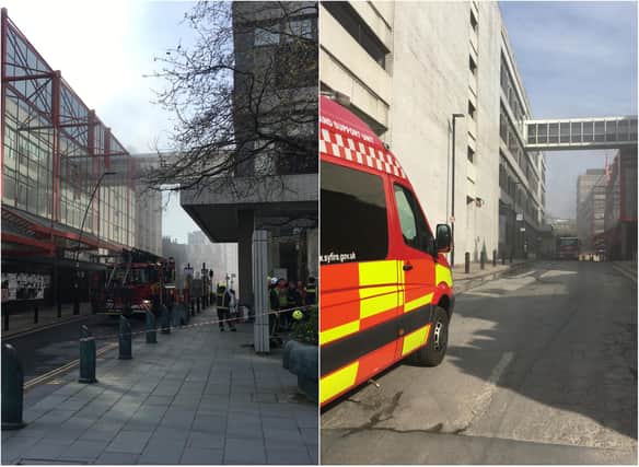 Firefighters remain at the scene of a blaze in a nightclub in Sheffield city centre (Pic: Ian Stocks)