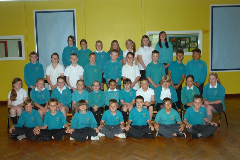 Saying goodbye at Clavering. Recognise any of these young students?