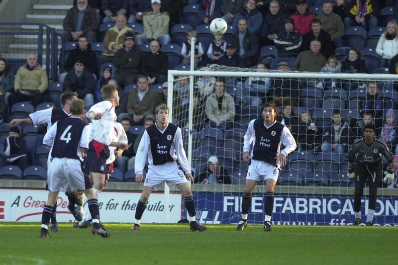 In action against Falkirk during his first season at Stark's Park