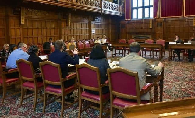 Members of the public were kicked out of a Sheffield Council cabinet meeting at the Town Hall yesterday afternoon over a row about questions