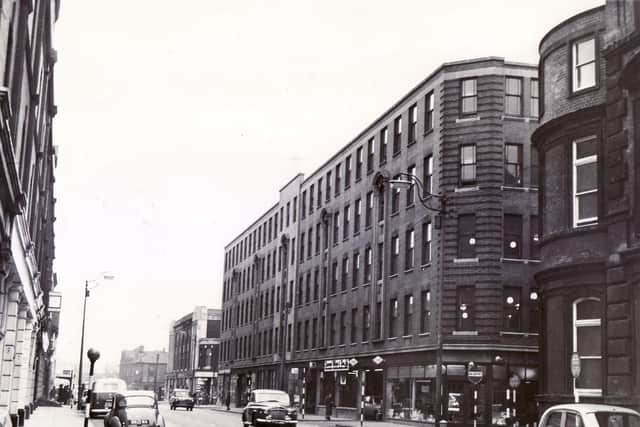 West Street in 1964 - the motor showrooms of Samuel Wilson are prominent on the right.