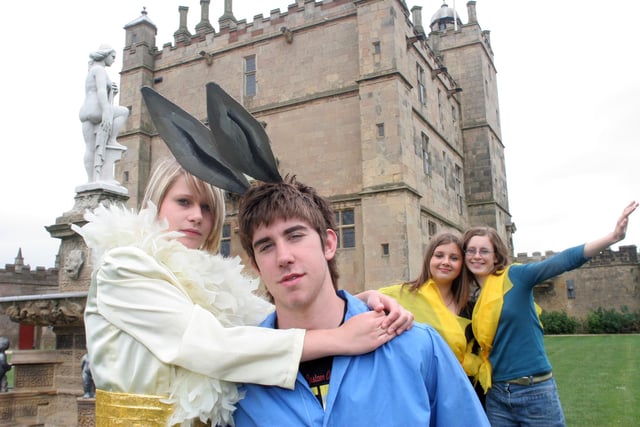 Netherthorpe school pupils performed at Bolsover castle in 2006. l-r: Titania is Charlotte Naisbett, Bottom is Domonic Parsons and the faries, mustard seed and Moth are Tammy Robinson and Lianne Harrison.