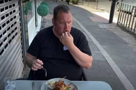 Rate My Takeaway YouTube star Danny Malin at That Place cafe on Chesterfield Road in Woodseats, Sheffield (pic: Rate My Takeaway/YouTube)