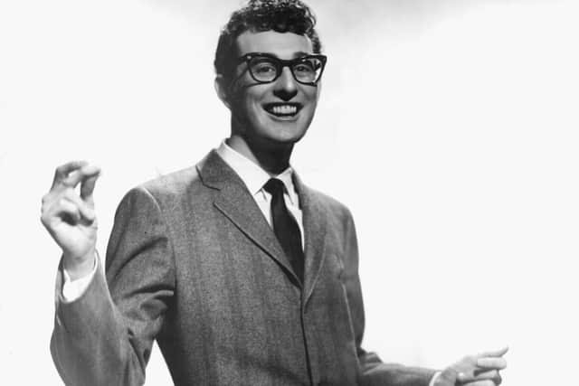 Singer Buddy Holly, whose death alongside other musicians in a plane crash in 1959 led to conspiracy theories