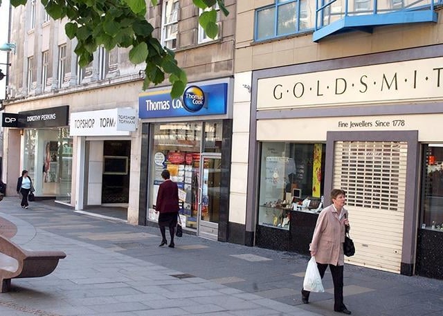 Fargate shops, Sheffield, June 7, 2005