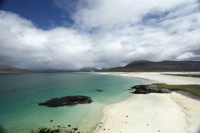 Luskentyre was named one of the UK's best beaches and is one of the largest and most spectacular beaches on Harris known for white sand and blue water