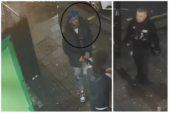 Officers in Sheffield have released CCTV images of two men they would like to speak to in connection with an assault.
Launching a public appeal on February 6, 2023, a South Yorkshire Police spokesperson said: "It is reported that on 10 December, 2022 at 10.40pm, a group of men were stood outside 7 Hills convenience store in Ecclesall Road, Sharrow, when they approached the victim. Two men from the group are then believed to have punched the victim, a 28-year-old man, causing him to fall on the floor. The suspects left the scene on foot. The victim suffered injuries to his face and leg, which required surgery.
"Enquiries are ongoing but officers are keen to identify the men in the images as they may be able to assist with enquiries. Do you recognise them?"
If you can help, you can pass information to police via their online live chat, online portal or by calling 101. Please quote incident number 961 of December 10, 2022 when you get in touch.
You can access their online portal here: www.southyorks.police.uk/contact-us/report-something/
Alternatively, if you prefer not to give your personal details, you can stay anonymous and pass on what you know by contacting the independent charity Crimestoppers. Call their UK Contact Centre on freephone 0800 555 111 or complete a simple and secure anonymous online form at Crimestoppers-uk.org